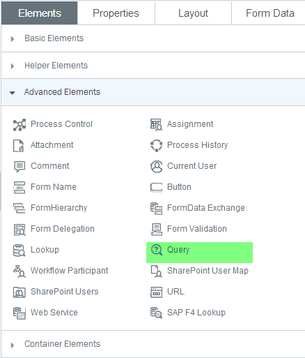 winshuttle-composer-properties-pane-elements-advanced-elements-query-highlighted