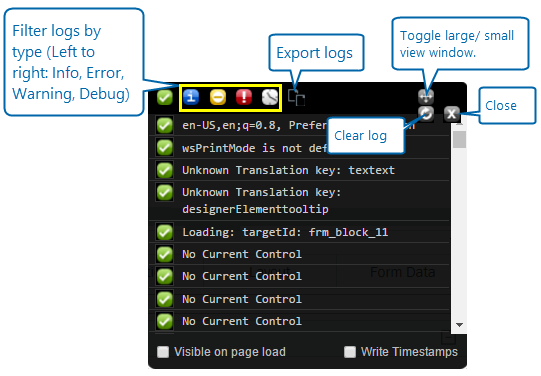 Blackbird debugging tool screen.