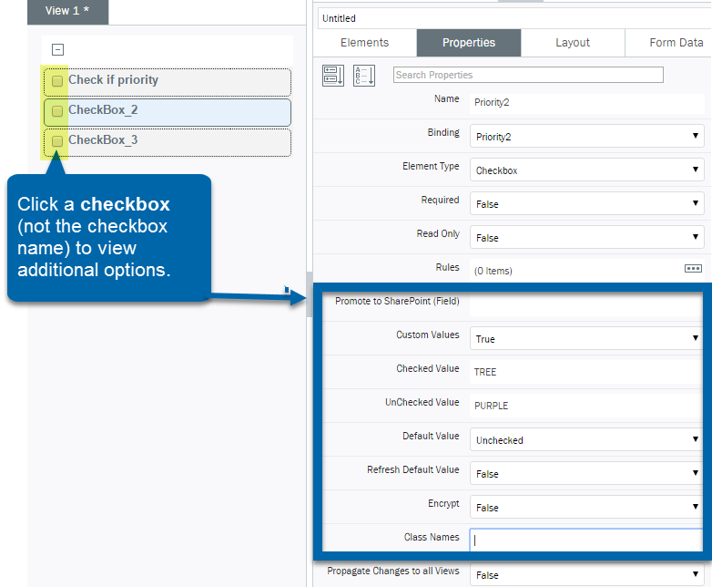 Composer checkbox options screenshot