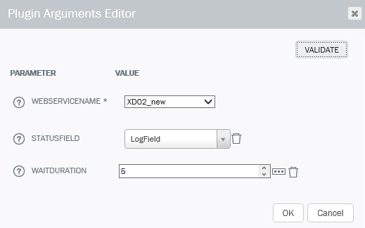 Winshuttle Update Parameters screenshot