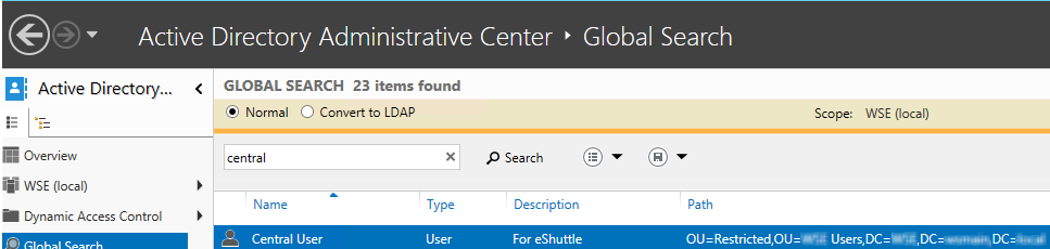 Active Directory Administrative Center Search Active Directory Administrative Center Search