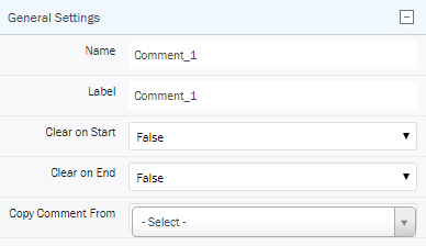 Composer Comment Element Properties