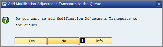 add modification adjustment transports dialog box