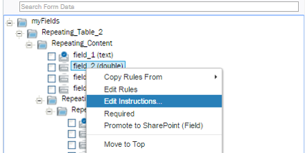 Edit Instructions menu option screenshot