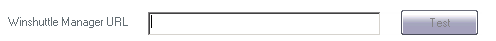 Winshuttle Manager URL field and test button