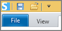 save button on the top toolbar