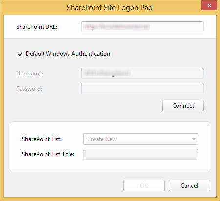 sharepoint site logon pad box