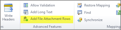 advanced features group add file attachment rows