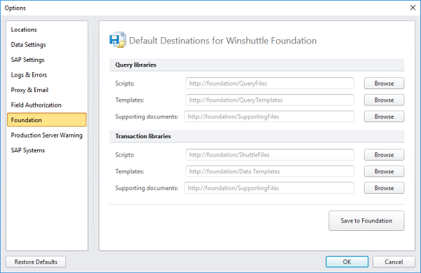 file locations on foundation site