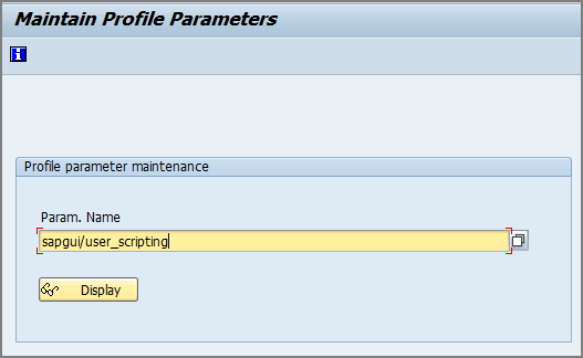 Profile-parameter-maintenance