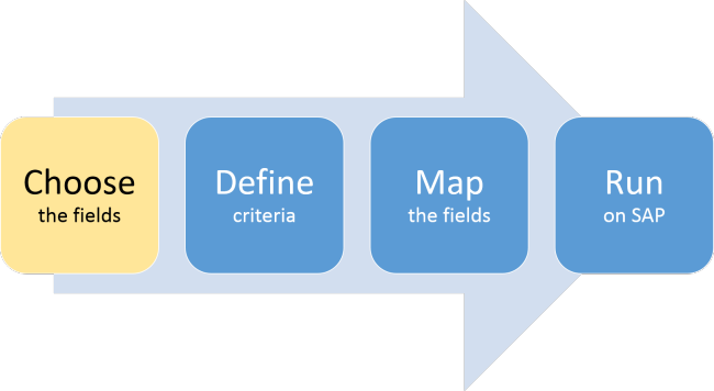 choose step of choose define map run process