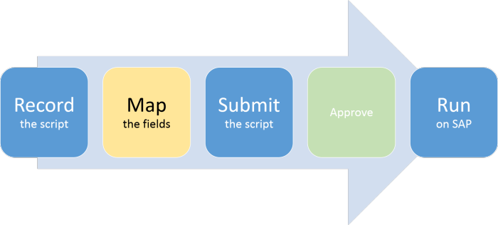 map step of record map submit approve run process