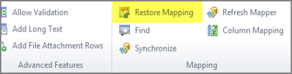 mapping group restore mapping