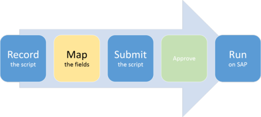 map step of record map submit approve run process