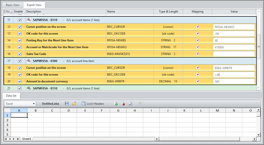 selected rows in mapper