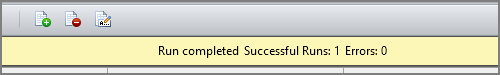success message in message bar