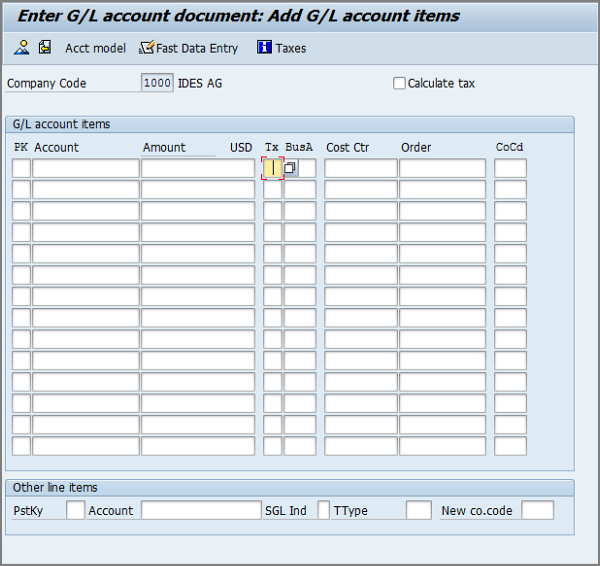 click in tx column and press space bar