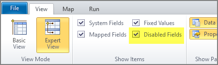 disabled fields checkbox