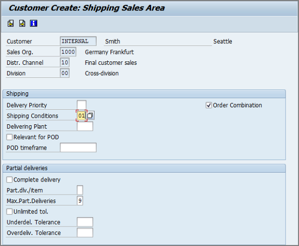 shipping sales area