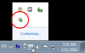 Spectrum™ Technology Platform icon in the Windows system tray