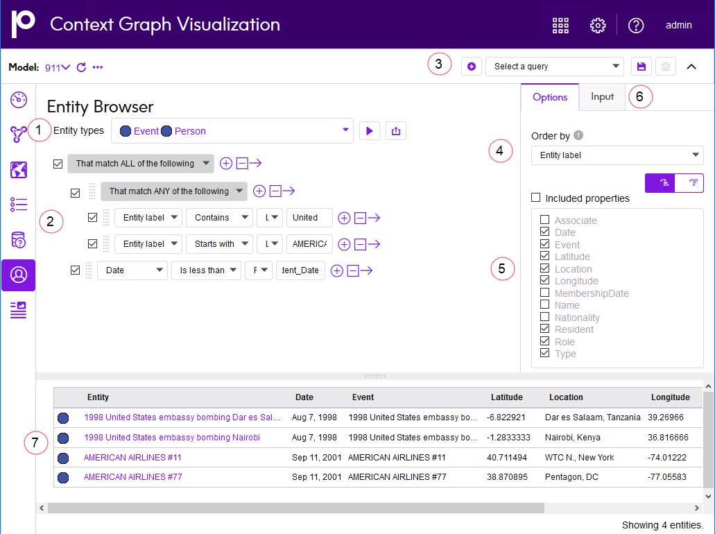 Image of Entity Browser layout